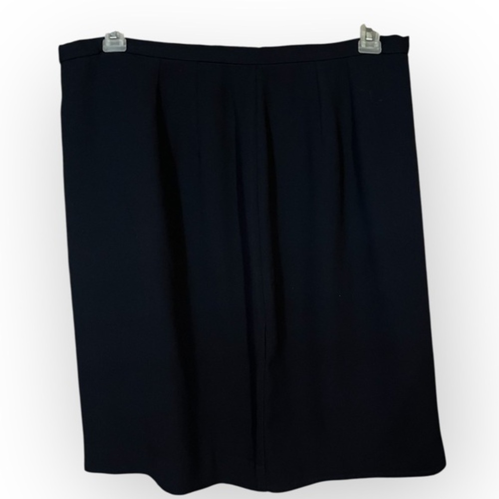 Vintage Pendleton Women’s Navy Blue Size 18 Faux Wrap Knee Length Skirt